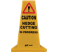 Yellow Hazard Cone (Hedge Cutting)