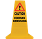 Yellow Hazard Cone (Horses Crossing)