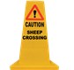 Yellow Hazard Cone (Sheep Crossing)